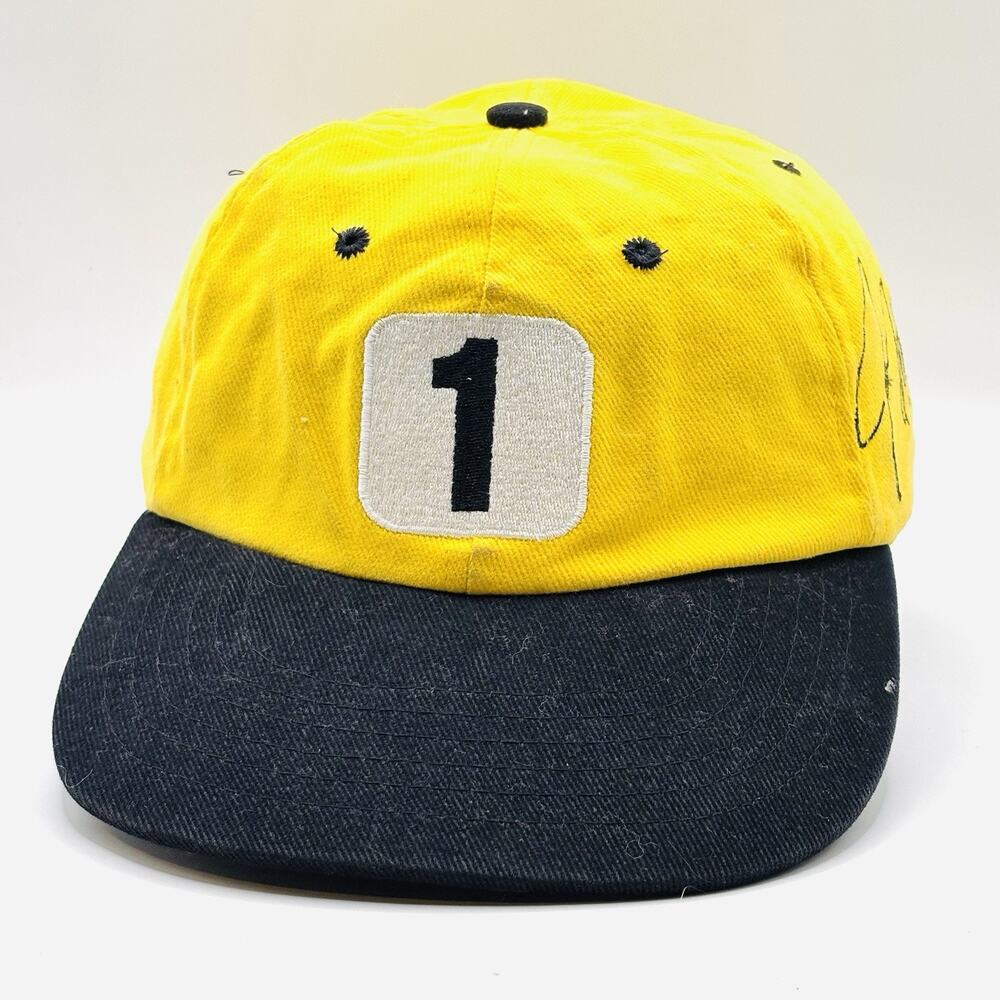 Vintage Y2K NASCAR Chase Authentics Penzoil Steve Park #1 Yellow Snapback Hat